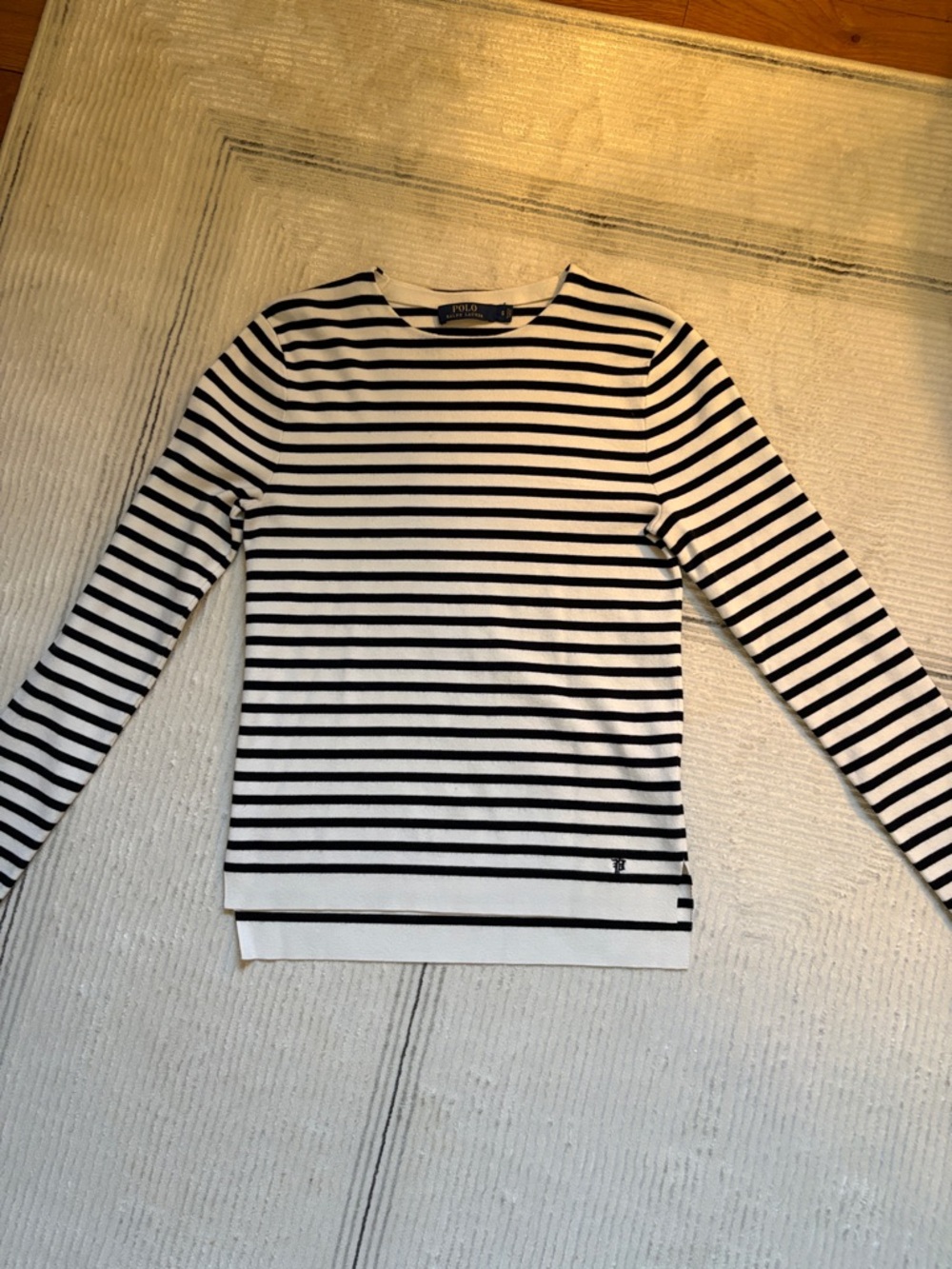 Polo Ralph Lauren black & white striped long sleeve